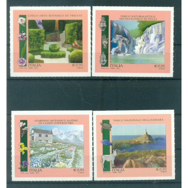 Italia 2015 - Y & T n. 3586/89 - Patrimonio naturale e paesaggistico