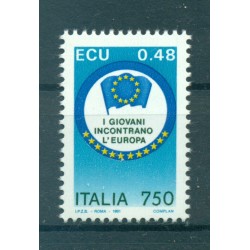 Italie 1991 - Y & T n. 1907 - Rencontre des jeunes avec l'Europe (Michel n. 2175)