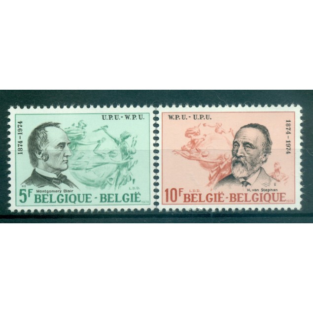 Belgio 1974 - Y & T n. 1725/26 - UPU (Michel n. 1781/82)