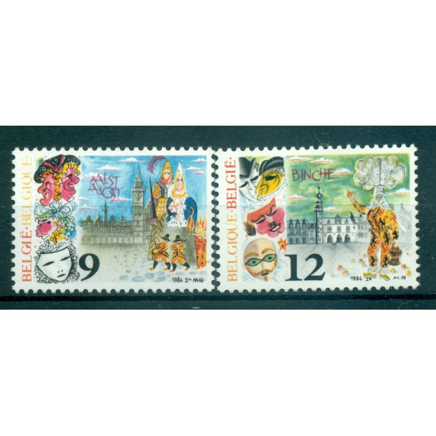 Belgio 1986 - Y & T n. 2200/01 - Folklore (Michel n. 2252/53)