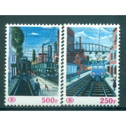 Belgio 1985 - Y & T n. 459/60 - Ferrovie belghe (Michel n. 383/84)