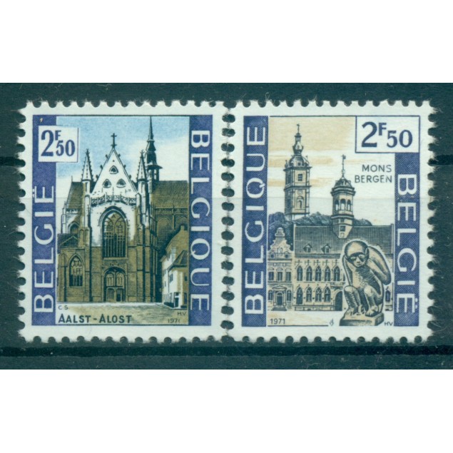 Belgique  1971 - Y & T n. 1597/98 - Série touristique (Michel n. 1653/54)