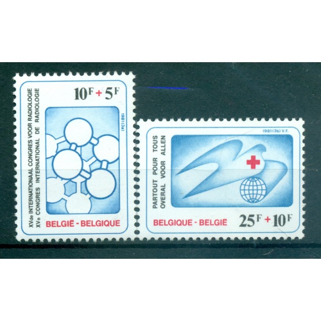 Belgique 1981 - Y & T n. 2004/05 - Congrès de radiologie (Michel n. 2056/57)