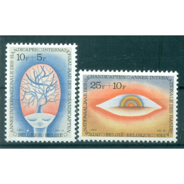 Belgique 1981 - Y & T n. 1999/2000 - Année internationale des personnes handicapées (Michel n. 2051/52)