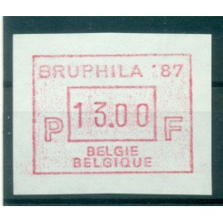 Belgique 1987 - Michel n. 6 - Timbre de distributeur BRUPHILA  13 f. (Y & T n. 12)