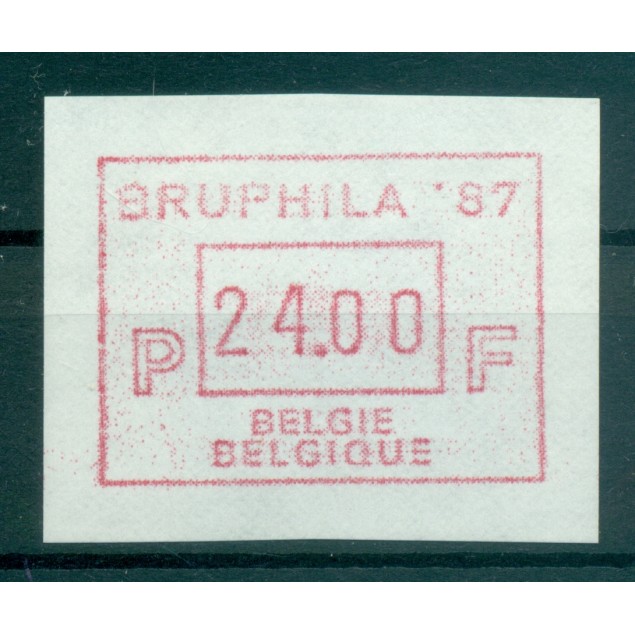 Belgique 1987 - Michel n. 6 - Timbre de distributeur BRUPHILA  24 f. (Y & T n. 12)