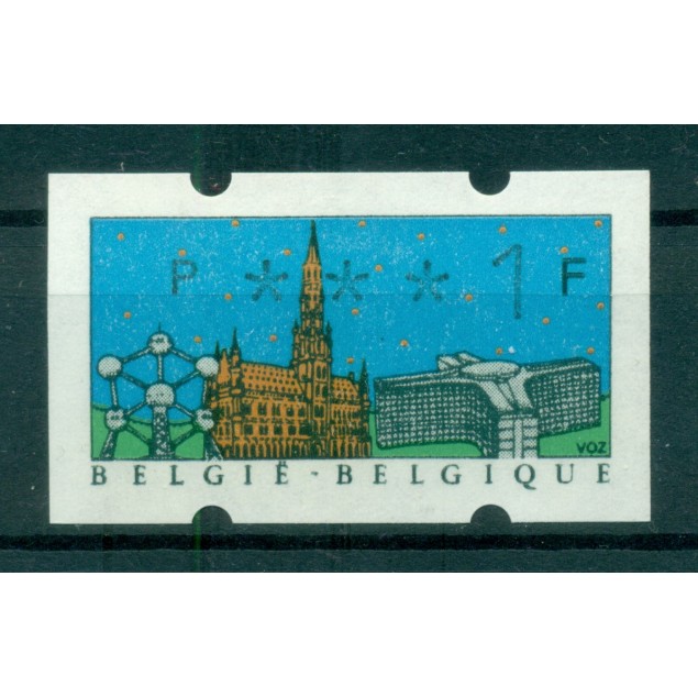 Belgium 1990 - Michel n. 22 I - Variable value stamp. Type Klüssendorf  1 f. (Y & T n. 30)