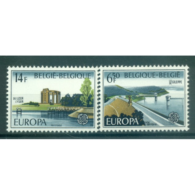 Belgique  1977 - Y & T n. 1848/49 - Europa (Michel n. 1905/06)