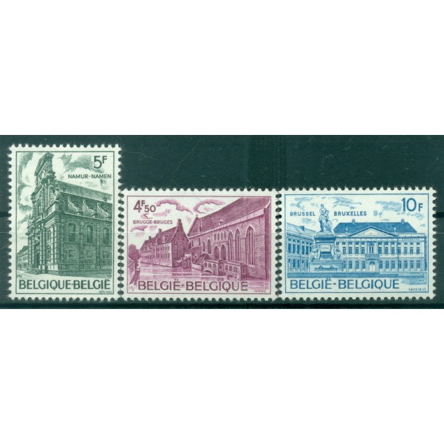 Belgium 1975 - Y & T n. 1760/62 - Architectural Heritage (Michel n. 1821/23)