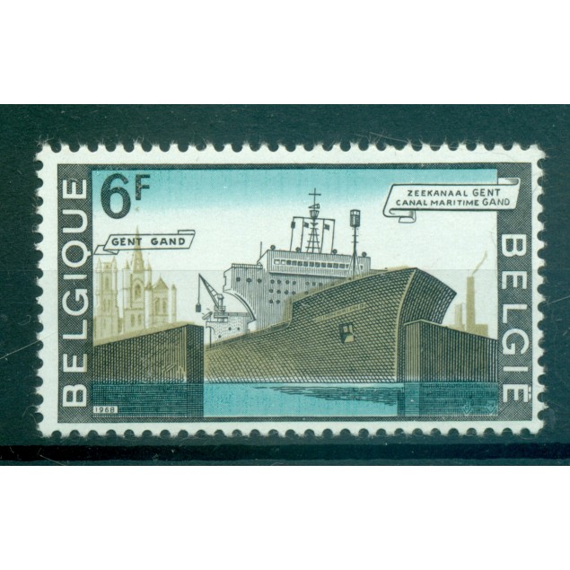 Belgium 1968 - Y & T n. 1479 - Ghent sea canal  (Michel n. 1536)