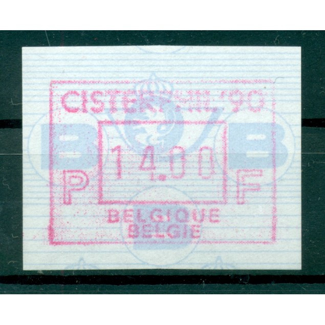 Belgique 1990 - Michel n. 24 - Timbre de distributeur CISTERPHIL '90 14 f. (Y & T n. 32)