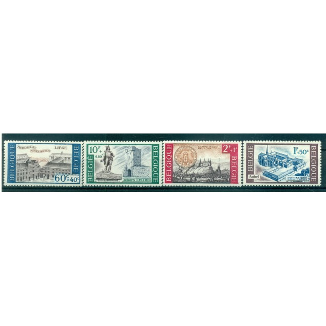 Belgique 1966 - Y & T n. 1385/88 - Oeuvres culturelles (Michel n. 1442/45)