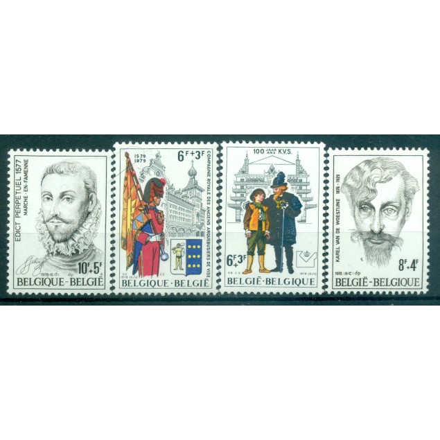 Belgio 1978 - Y & T n. 1888/91 - Anniversari (Michel n. 1945/48)