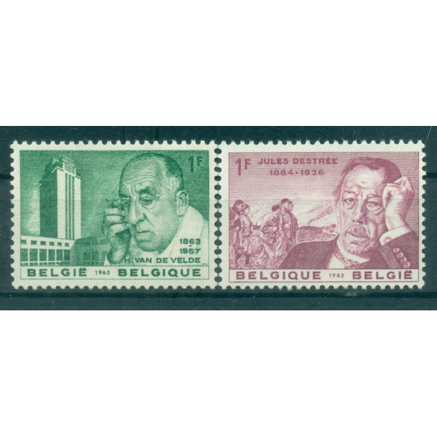 Belgique 1963 - Y & T n. 1269/70 - Célébrités (Michel n. 1329/30)