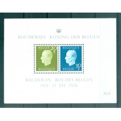 Belgique 1976 - Y & T feuillet n. 51 - Roi Baudouin (Michel feuillet n. 45)