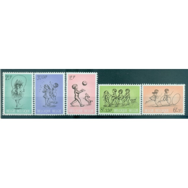 Belgio 1966 - Y & T n. 1399/1403 - Solidarietà (Michel n. 1456/60)