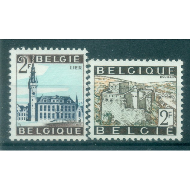 Belgio 1966 - Y & T n. 1397/98 - Serie turistica (Michel n. 1454/55 x)