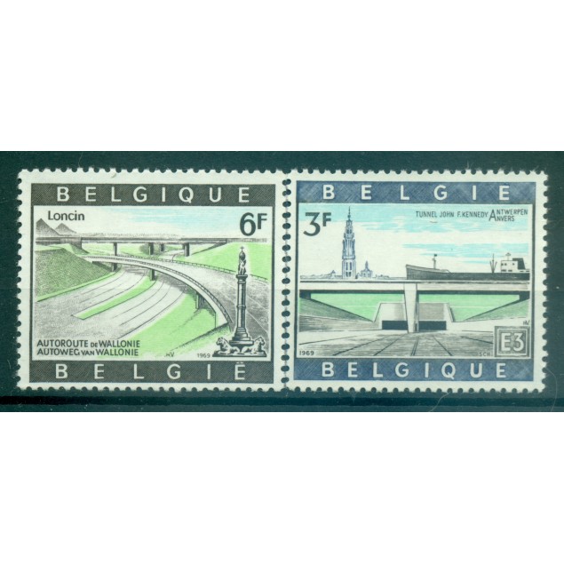 Belgique 1969 - Y & T n. 1514/15 - Réalisations routières  (Michel n. 1570/71)