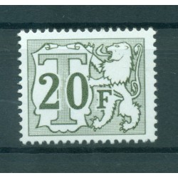 Belgio  1966-70 - Y & T n. 71 a. segnatasse - Grande numero (Michel n. 61 v)