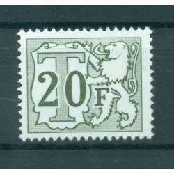 Belgique 1966-70 - Y & T  n. 71 a. timbres-taxe - Grand chiffre (Michel n. 61 v)