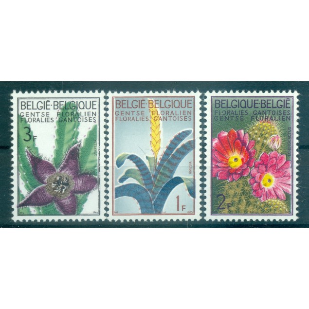 Belgio 1965 - Y & T  n. 1315/17 - Esposizione floreale di Gand (Michel n. 1375/77 I)