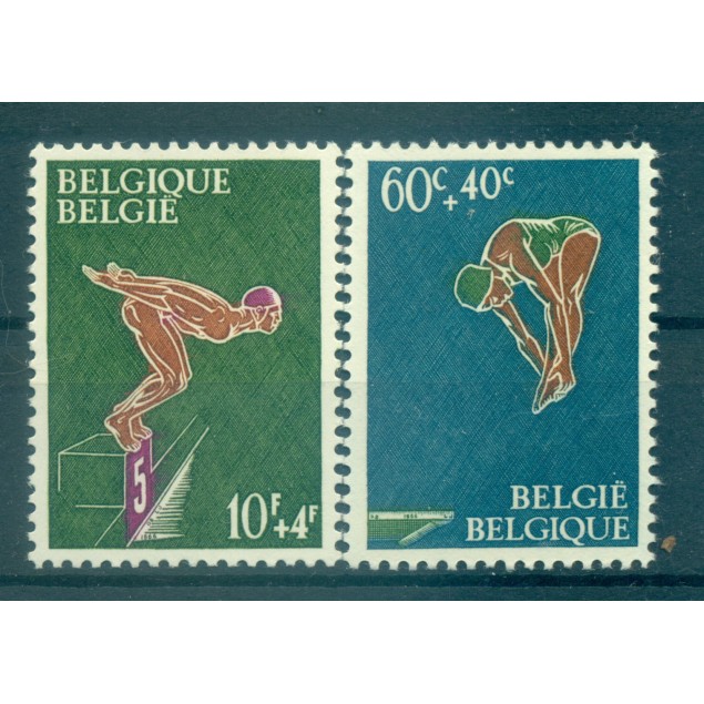 Belgio 1966 - Y & T n. 1372/73 - Nuoto (Michel n. 1425/26)