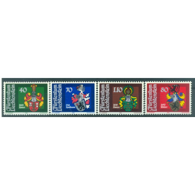 Liechtenstein 1982 - Y & T n. 734/37 - Coats of arms (Michel n. 793/96)