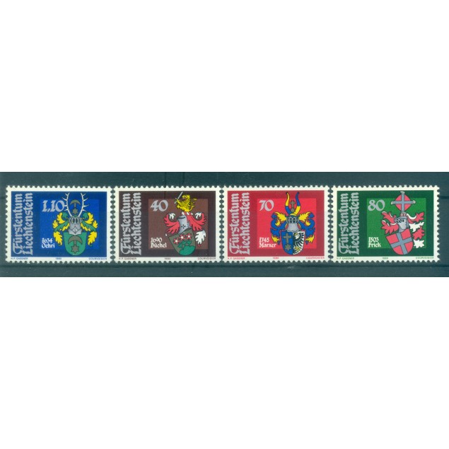 Liechtenstein 1980 - Y & T n. 684/87 - Coats of arms (Michel n. 743/46)