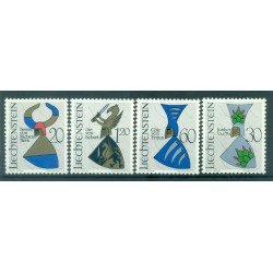 Liechtenstein 1966 - Y & T n. 413/16 - Coats of arms (Michel n. 465/68)