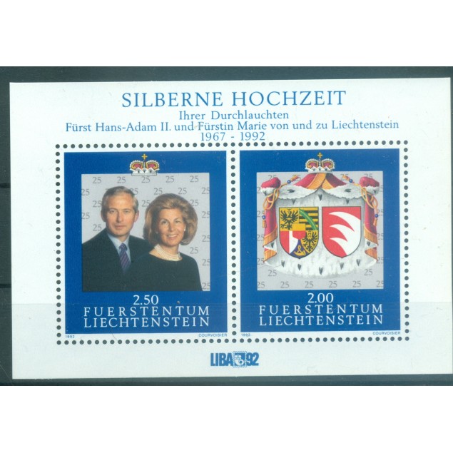 Liechtenstein 1992 - Y & T foglietto n. 17 - Liba '92 (Michel foglietto n. 14)