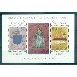 Liechtenstein 1985 - Y & T sheet n. 15 - Visit of H.H. John Paul II (Michel sheet n. 12)