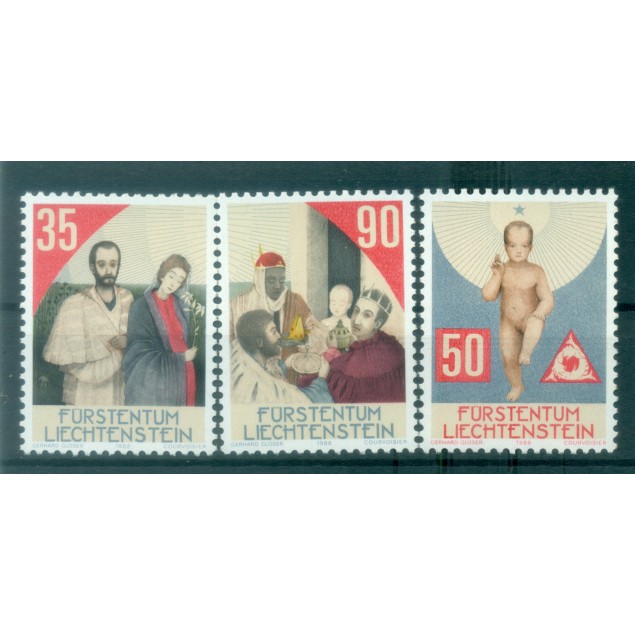 Liechtenstein 1988 - Y & T n. 895/97 - Natale (Michel n. 954/56)