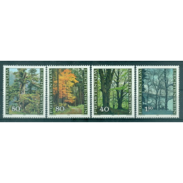 Liechtenstein 1980 - Y & T n. 698/701 - La foresta (Michel n. 757/60)