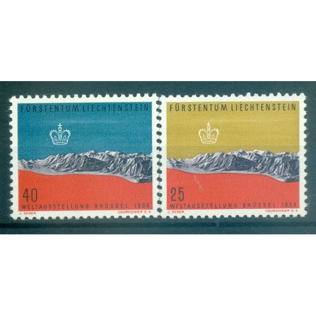 Liechtenstein 1958 - Y & T n. 331/32 - Exposition internationale de Bruxelles (Michel n. 369/70)