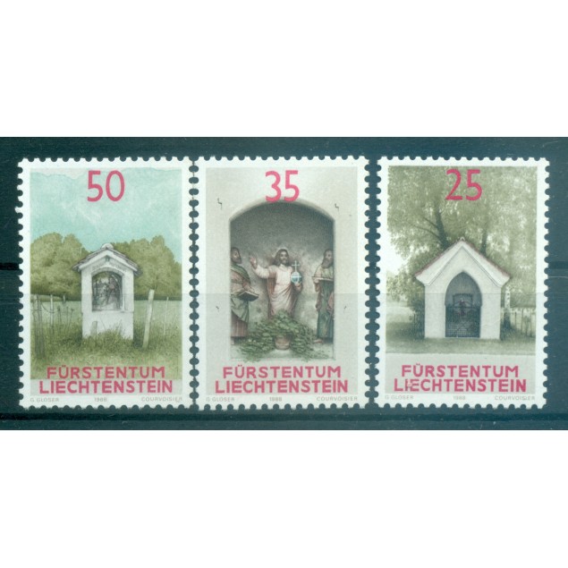 Liechtenstein 1988 - Y & T n. 892/94 - Cappelle (Michel n. 951/53)