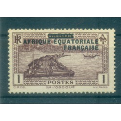 A.E.F. 1936 - Y & T n. 17 - Overprinted 1932-33 Gabon stamps (Michel n. 1)