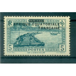 A.E.F. 1936 - Y & T n. 20 - Overprinted 1932-33 Gabon stamps (Michel n. 4)