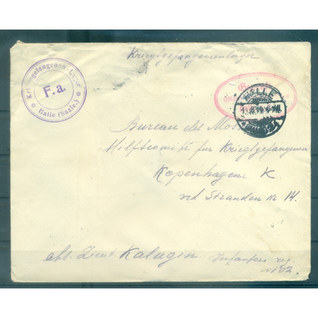 Allemagne 1915 - Correspondance prisonniers de guerre - Camp de Halle