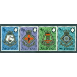 Ascension Island 1973 - Y. & T. n. 167/70 - Royal Navy coats of arms (Michel n. 166/69)