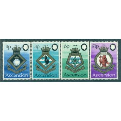 Ascension Island 1972 - Y. & T. n. 157/60 - Royal Navy coats of arms (Michel n. 156/59)