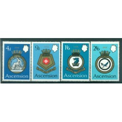 Ascension Island 1970 - Y. & T. n. 135/38 - Royal Navy coats of arms (Michel n. 134/37)