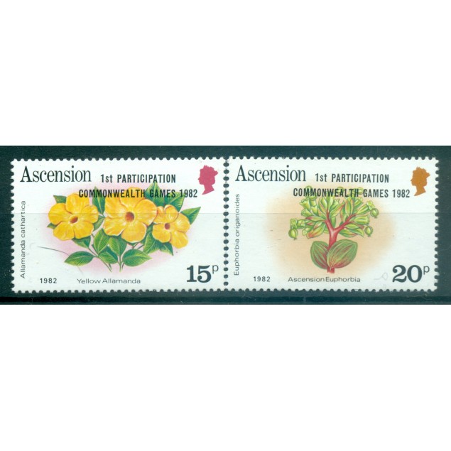 Ascension Island 1982 - Y. & T. n. 325/26 - 12th Commonwealth Games (Michel n. 326/27)