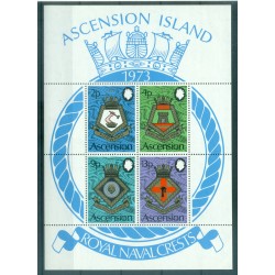 Ascension Island 1973 - Y. & T. sheet n. 6 - Royal Navy coats of arms (Michel sheet n. 6)