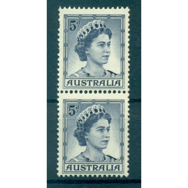 Australia 1959-62 - Y & T n. 253 - Serie ordinaria (Michel n. 292 A) Coil pair (4)