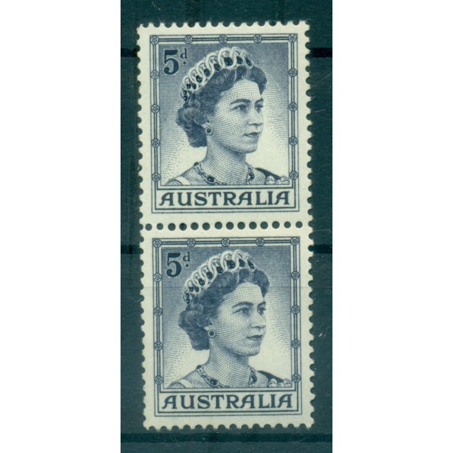 Australia 1959-62 - Y & T n. 253 - Serie ordinaria (Michel n. 292 A) Coil pair (5)