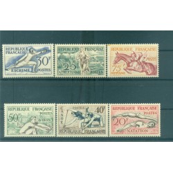 France 1953 - Y & T n. 960/65 - Helsinki Olympics (Michel n. 978/83)
