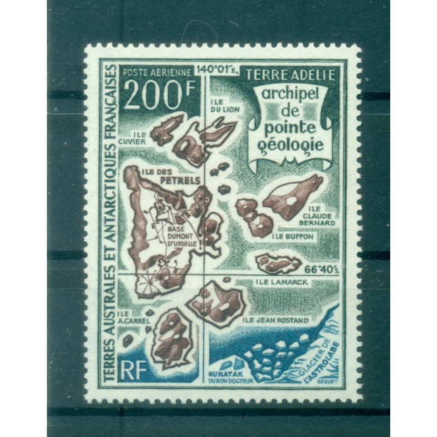 T.A.A.F. 1971 - Y & T  n. 24 air mail - Géologie Archipelago (Michel n. 59)