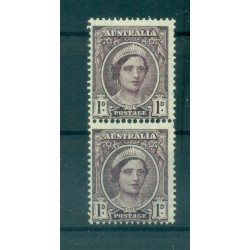 Australia 1942-44 - Y & T n. 143 - Serie ordinaria (Michel n. 163) Coil pair (2)