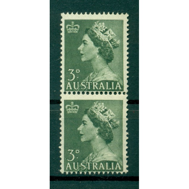 Australie 1953 - Y & T n. 197 - Série courante (Michel n. 236) - Coil paire (1)