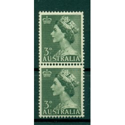 Australia 1953 - Y & T n. 197 - Serie ordinaria (Michel n. 236) Coil pair (2)